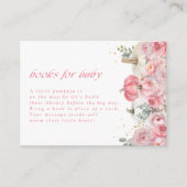 Pumpkin Pink Floral Baby Shower Books for Baby Informatiekaartje (Voorkant)