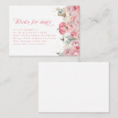 Pumpkin Pink Floral Baby Shower Books for Baby Informatiekaartje (Voorkant / Achterkant)