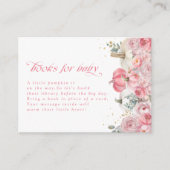 Pumpkin Pink Floral Baby Shower Books for Baby Informatiekaartje (Voorkant)