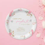 Pumpkin Pink Floral Baby shower Papieren Bordje<br><div class="desc">De Pumpkin Pink Floral Baby shower Paper Borden is een tedere omarming van alle dingen zoet en charmant, ontworpen om een emotionele band te bevorderen met gezinnen die gretig anticiperen op de komst van hun kleintje. Het vastleggen van de essentie van een baby meisje douche met tinten van roze, het...</div>