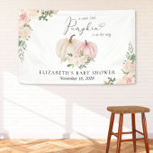 Pumpkin Pink Floral Baby shower Welkom Spandoek