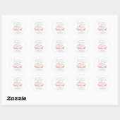 Pumpkin Pink Floral Girl 1e verjaardag Ronde Sticker (Vel)