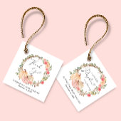 Pumpkin Pink Floral Girl Baby shower Dank u Bedankjes Labels