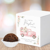 Pumpkin Pink Floral Truck Baby shower Dank u Bedankdoosjes