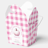 Pumpkin Pink Gingham Plaid Baby Girl Baby shower Bedankdoosjes (Geopend)