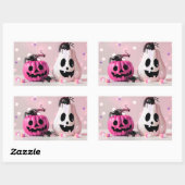 Pumpkin Pink Glitter Halloween Rechthoekige Sticker (Vel)