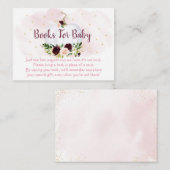 Pumpkin Pink Gold Burgundy Baby Book Request Informatiekaartje (Voorkant / Achterkant)