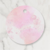 Pumpkin Pink Gold Floral Herfst Meisje Eerste Verj Bedankjes Labels (Achterkant)