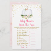 Pumpkin Pink Gold raadt het prijsspel Baby shower (Voorkant / Achterkant)