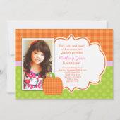Pumpkin Pink-verjaardagsuitnodiging - geweldig voo Kaart (Voorkant)