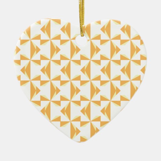 Pumpkin Pinwheels Keramisch Ornament (Voorkant)