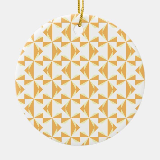 Pumpkin Pinwheels Keramisch Ornament (Voorkant)