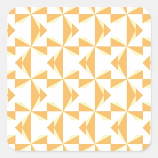 Pumpkin Pinwheels Vierkante Sticker (Voorkant)