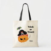 Pumpkin Pirate Halloween Trick or treat Tote Bag (Voorkant)