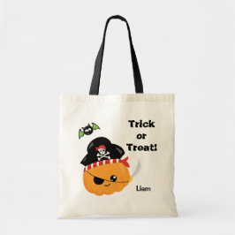 Pumpkin Pirate Halloween Trick or treat Tote Bag