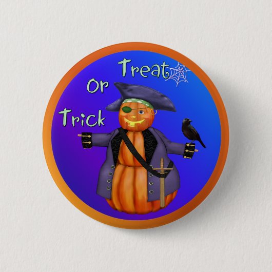 Pumpkin Pirate Ronde Button 5,7 Cm (Voorkant)
