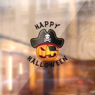 Pumpkin Pirate Window Cling personaliseren Raamsticker