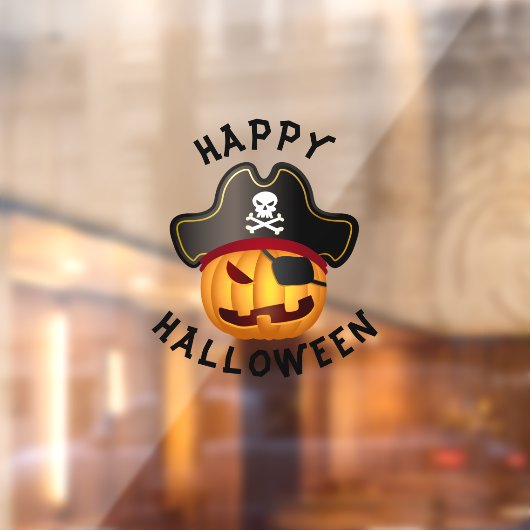 Pumpkin Pirate Window Cling personaliseren Raamsticker (Vel 2)