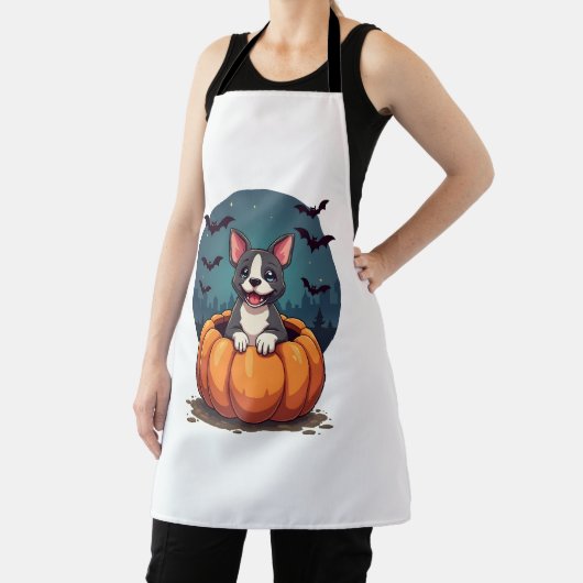 Pumpkin Pitbull Smile Schort (Insitu)