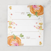 Pumpkin Place Card Autumn Herfst Shower Birthday Plaatskaartje (Buitenkant ongevouwen)