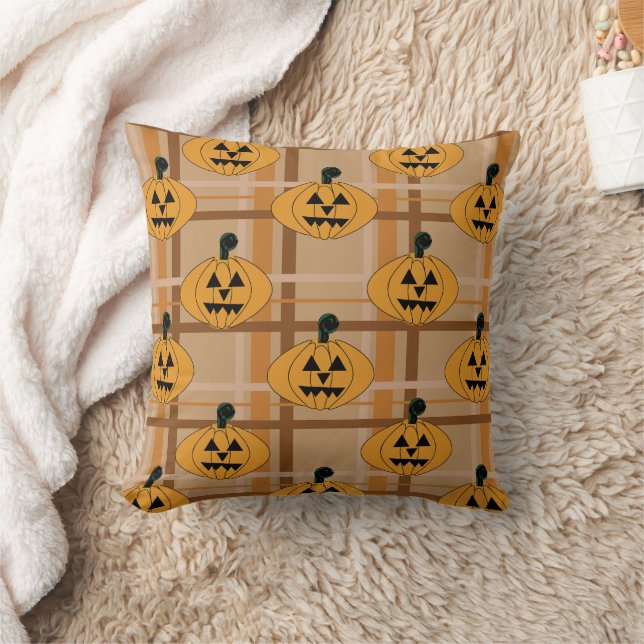 Pumpkin Plaid Kussen (Deken)