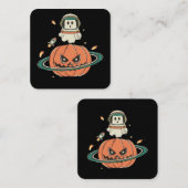 Pumpkin Planet Vierkante Visitekaartje (Voorkant / Achterkant)