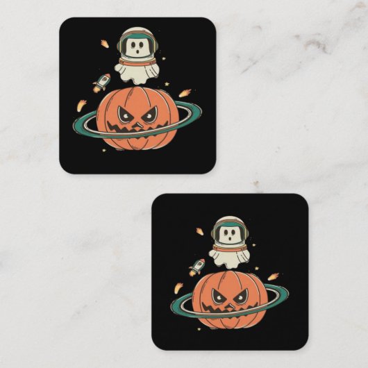 Pumpkin Planet Vierkante Visitekaartje (Voorkant / Achterkant)
