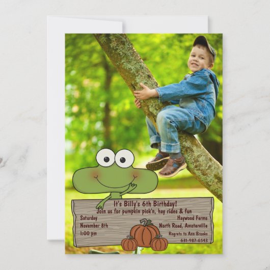 Pumpkin-pleister - Fotodag - Uitnodiging (Voorkant)