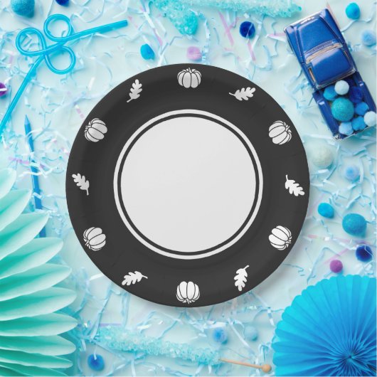 Pumpkin-pleister in Bord met zwart papier (Feest)