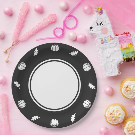 Pumpkin-pleister in Bord met zwart papier (Feest)