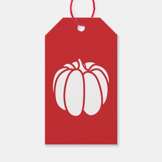 Pumpkin-pleister in Cherry Gift Label Cadeaulabel (Voorkant)