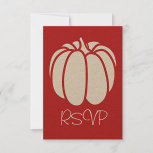 Pumpkin-pleister in Cherry RSVP-kaart RSVP Kaartje