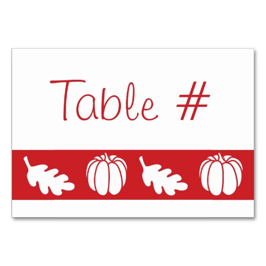 Pumpkin-pleister in Cherry Table Kaart (Voorkant)