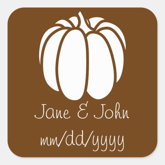Pumpkin-pleister in chocolade-sticker vierkante sticker (Voorkant)