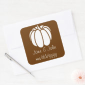 Pumpkin-pleister in chocolade-sticker vierkante sticker (Envelop)