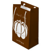 Pumpkin-pleister in Chocolate Gift Bag Klein Cadeauzakje (Achterkant Gekanteld)