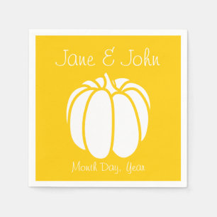 Pumpkin-pleister in Gele luiers Servet