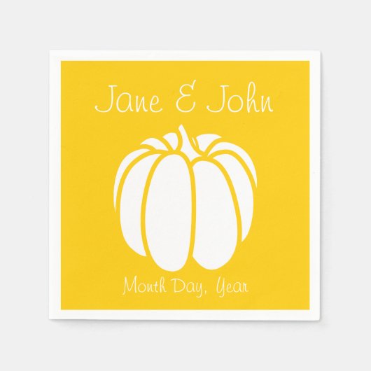 Pumpkin-pleister in Gele luiers Servet (Voorkant)