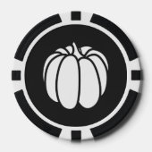 Pumpkin-pleister in het zwart poker chips (Voorkant)