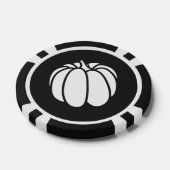 Pumpkin-pleister in het zwart poker chips (Enkel)