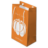 Pumpkin-pleister in Oranje Gift Bag Klein Cadeauzakje (Achterkant Gekanteld)
