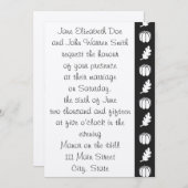 Pumpkin-pleister in uitnodiging voor een zwarte br (Voorkant / Achterkant)