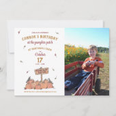 Pumpkin-pleister met foto van Birthday Party (Voorkant)