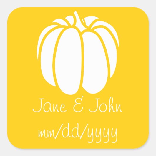 Pumpkin-pleister op gele sticker (Voorkant)