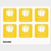 Pumpkin-pleister op gele sticker (Vel)
