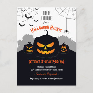 Pumpkin-pleister Uitnodiging Briefkaart