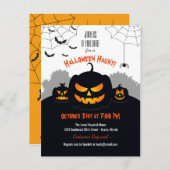 Pumpkin-pleister Uitnodiging Briefkaart (Voorkant / Achterkant)