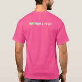 Pumpkin & pride Halloween T-shirt trots roze (Achterkant)