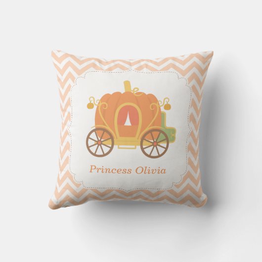 Pumpkin Princess Carriage Girls Room Personated Kussen (Achterkant)