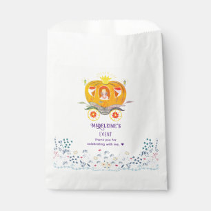 Pumpkin Princess Carriage Wildflowers Verjaardag Bedankzakje